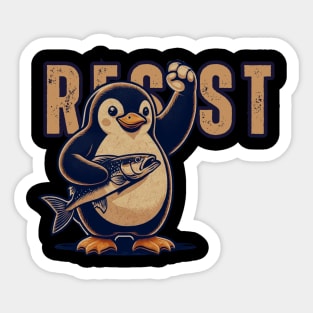 Resist-Penguin Sticker